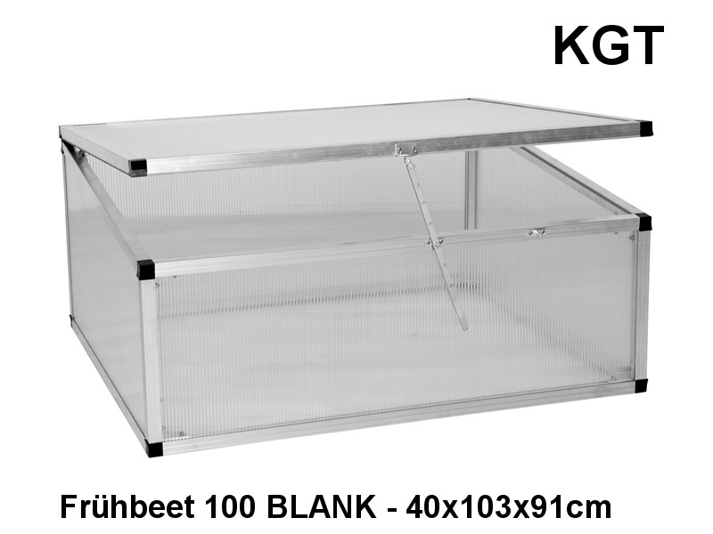 KGT Frühbeet 100 BLANK 40 x 103 x 91 cm - 6mm Vergl.