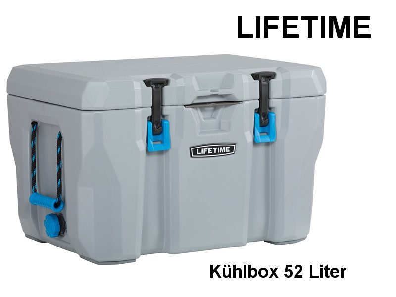 LIFETIME Kühlbox 52 Liter Volumen grau