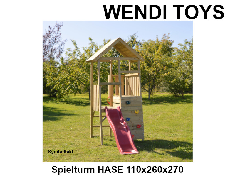 WENDI TOYS Spielturm HASE 110x260x270