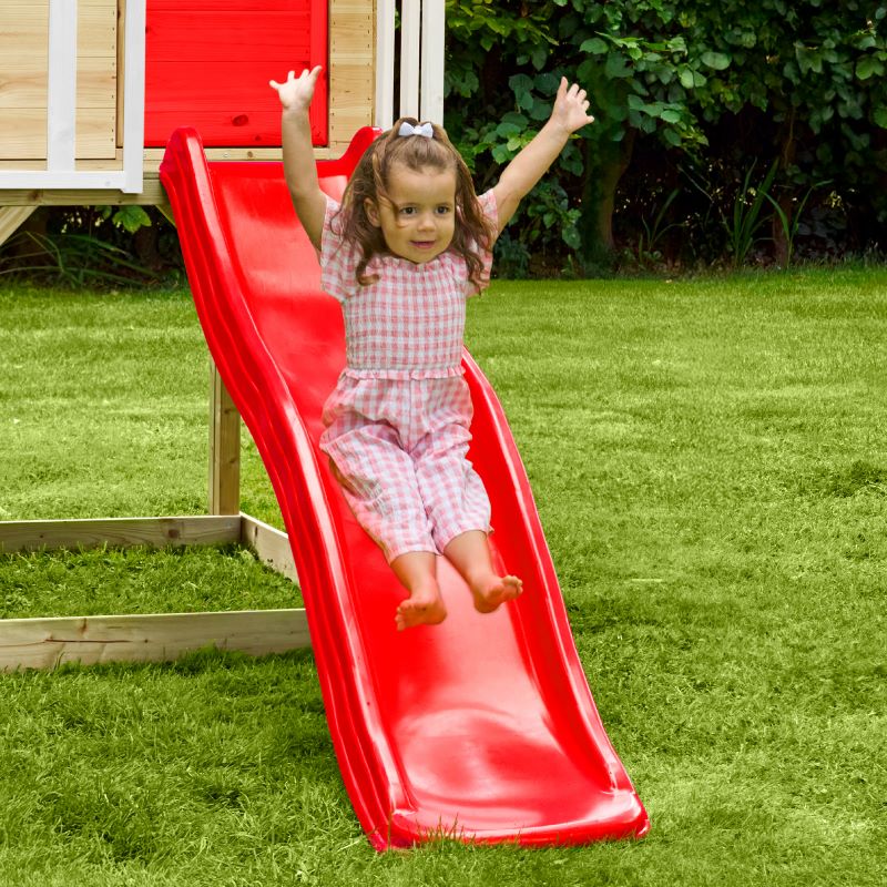 Zwerkules Kinder Spielhaus Holz, Lolla mit Rutsche & Schaukel