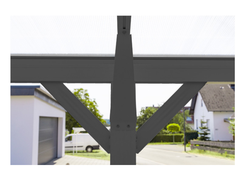 WESTMANN Flachdach Carport 305x503x232 anthrazit 15m²