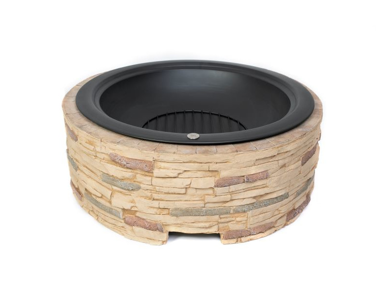 WESTMANN Feuerstelle mit Abfanggitter Steinoptik