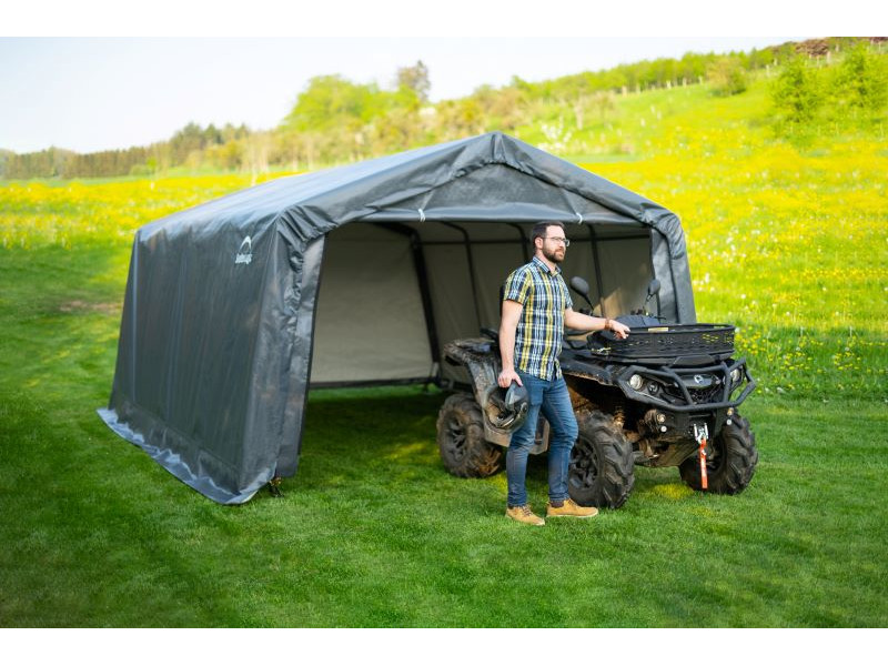 SHELTERLOGIC Folien Garage in-a-BOX 18,13m² 490x370cm GRAU