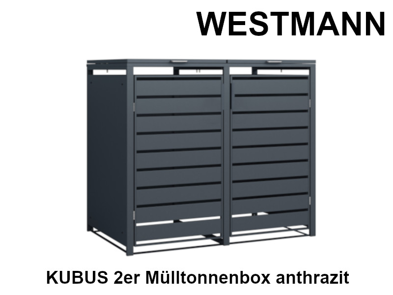WESTMANN KUBUS 2er Mülltonnenbox anthrazit