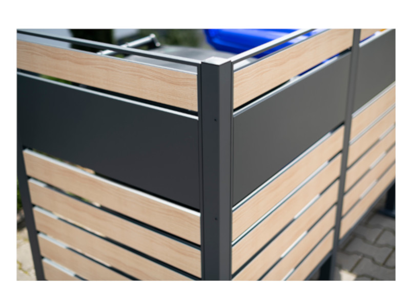 WESTMANN PLANUM 120 3er Mülltonnenverkleidung 240l Holzoptik