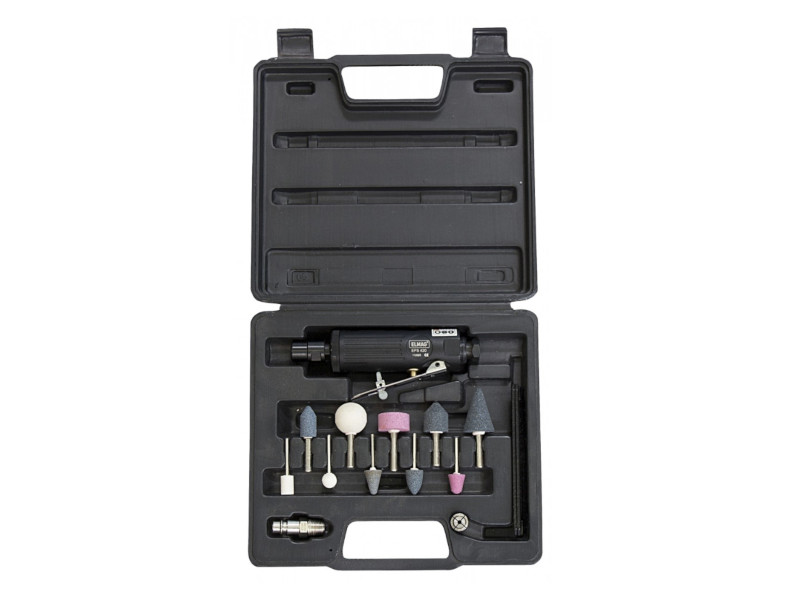 ELMAG Druckluft- Stabschleifer im Koffer und 10tlg Zubehör EPS 420 K