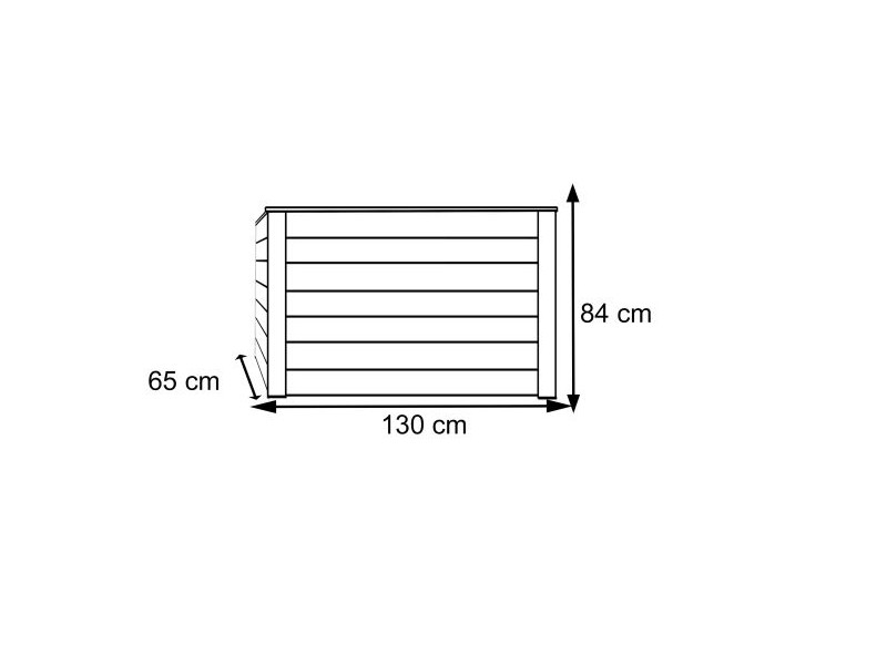WESTMANN Hochbeet Lärche 130x65x84 cm natur