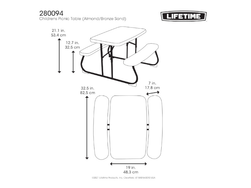 LIFETIME Picknickgarnitur Kids grau