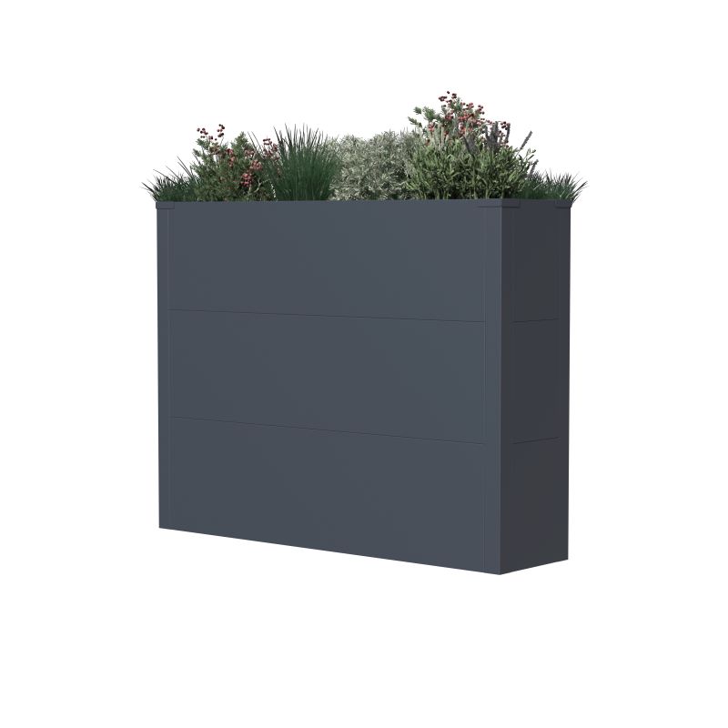 WESTMANN Metall Pflanzkübel Talus XL Anthrazit