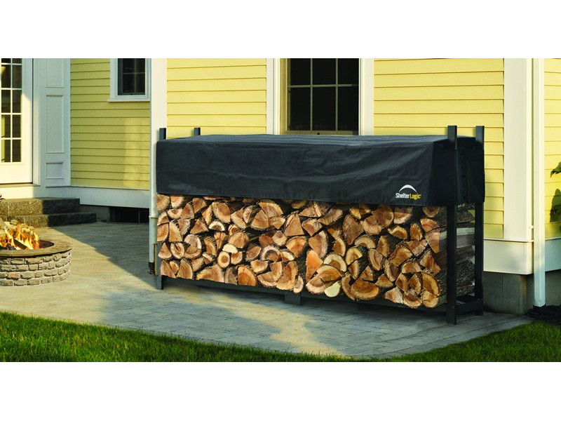 SHELTERLOGIC Kaminholzregal mit Abdeckung 36x239x119cm