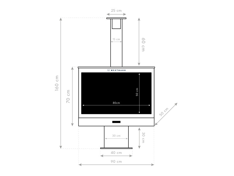 WESTMANN Grill und Kaminofen schwarz