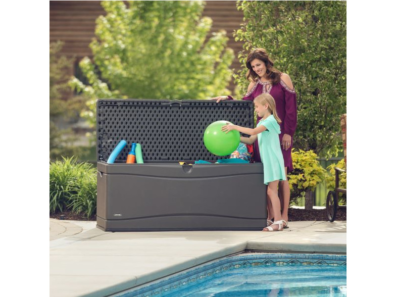 LIFETIME Kissenbox XXL Carbongrau 495 L