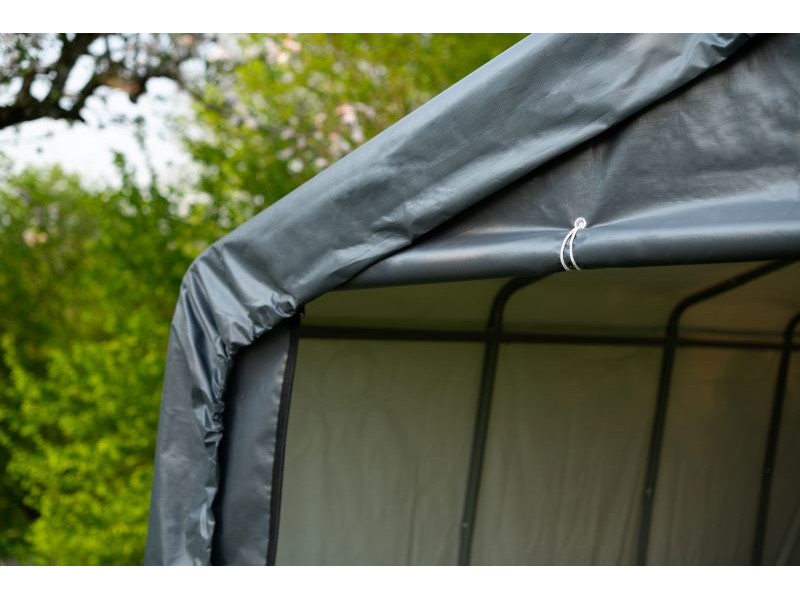 SHELTERLOGIC Folien Garage in-a-BOX 18,13m² 490x370cm GRAU