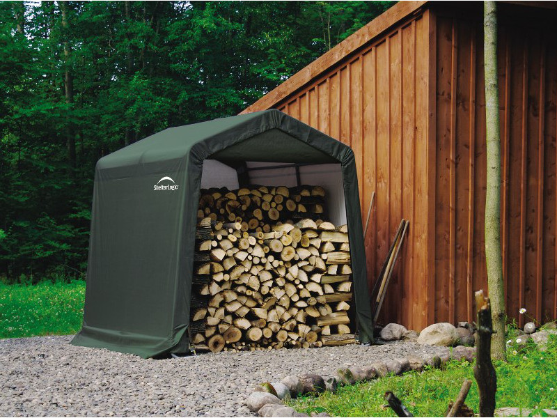 SHELTERLOGIC Gerätehaus Folienhaus in-a-BOX 5,76m² 240x240cm GRÜN