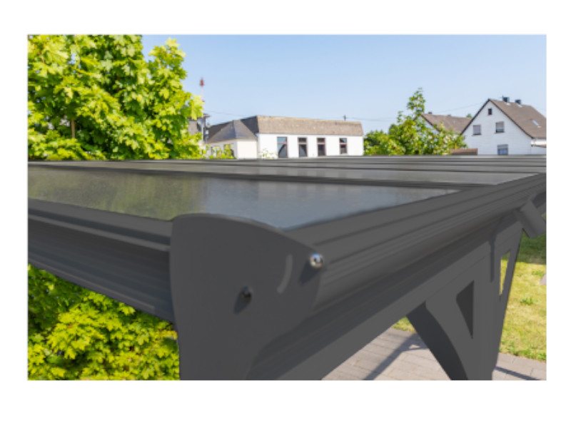 WESTMANN Flachdach Carport 305x503x232 anthrazit 15m²
