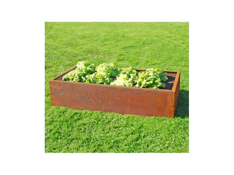 PRIMA TERRA Hochbeet-Bausatz "Planus" Metall Edelrost 158x78cm H35cm
