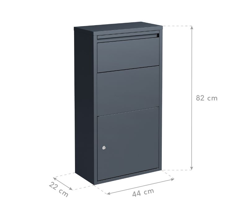 WESTMANN Briefkasten Pollux Stahl mit Paketbox freistehend