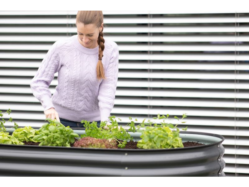 WESTMANN Hochbeet Metall Oval 240x80x82 cm anthrazit