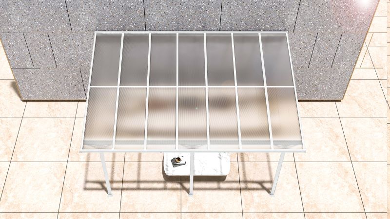 WESTMANN Alu Terassenüberdachung Bruce 435 weiß