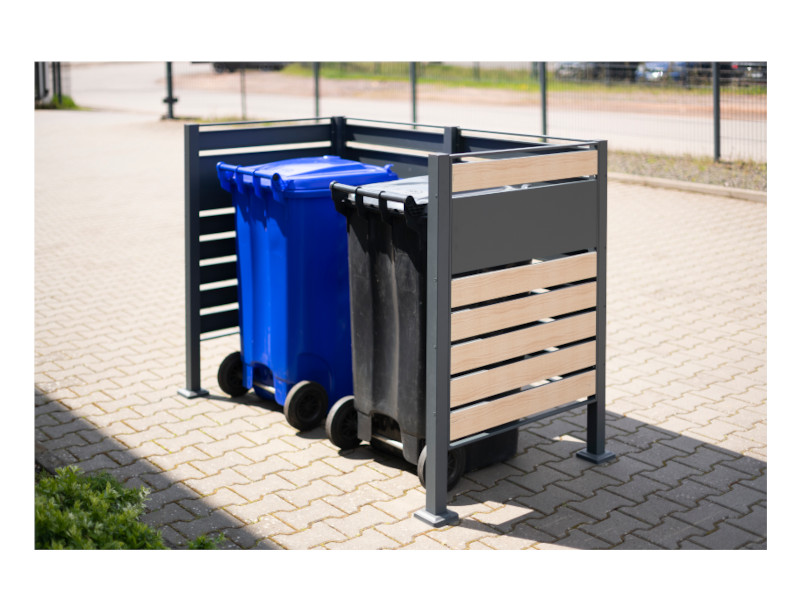 WESTMANN PLANUM 120 2er Mülltonnenverkleidung 240l Holzoptik