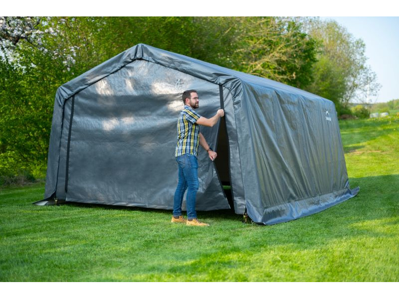 SHELTERLOGIC Folien Garage in-a-BOX 18,13m² 490x370cm GRAU