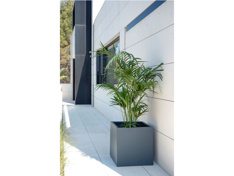 HERSTERA Pflanzgefäß Metall 70x70x70 anthrazit
