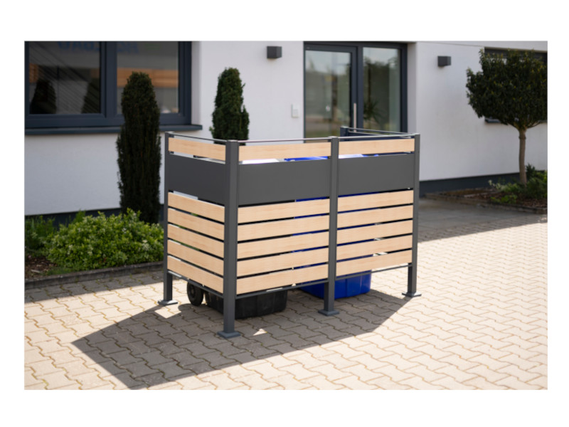 WESTMANN PLANUM 120 2er Mülltonnenverkleidung 240l Holzoptik