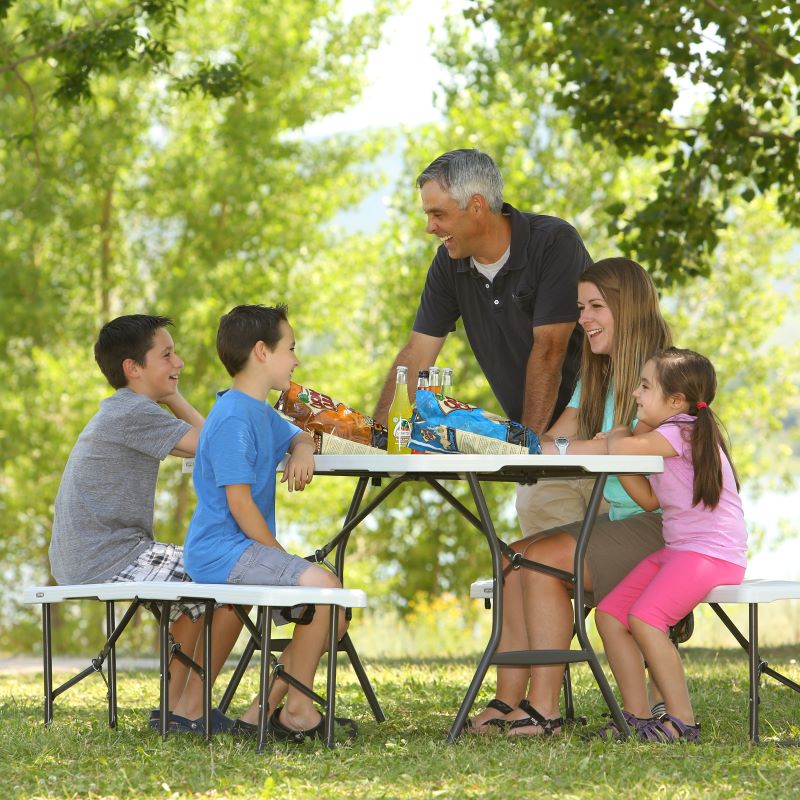 LIFETIME Kunststoff Bierzeltgarnitur, 3-teilig, 182x76x74 cm