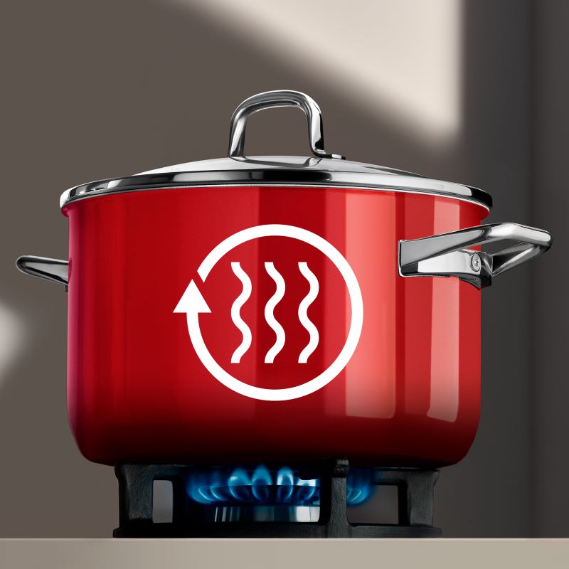 WMF Fusiontec Essential Pro, Topf-Set, 4-teilig, Passion Red