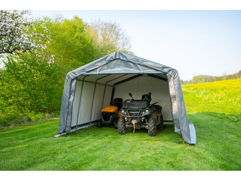 SHELTERLOGIC Folien Garage in-a-BOX 18,13m² 490x370cm GRAU