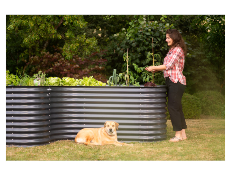 WESTMANN Hochbeet Metall L-Form 240x160x82 cm anthrazit