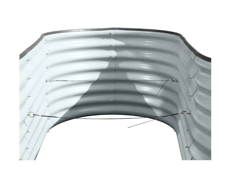 WESTMANN Hochbeet Metall L-Form 240x160x82 cm anthrazit