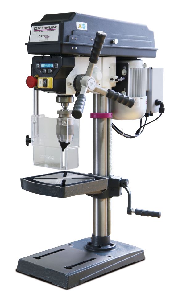 OPTIMUM Tisch- und Säulenbohrmaschine mit Keilriemenantrieb D 17Pro SET 230V