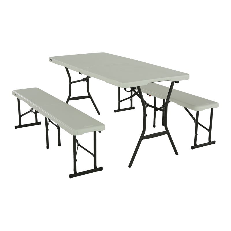 LIFETIME Kunststoff Bierzeltgarnitur, 3-teilig, 182x76x74 cm