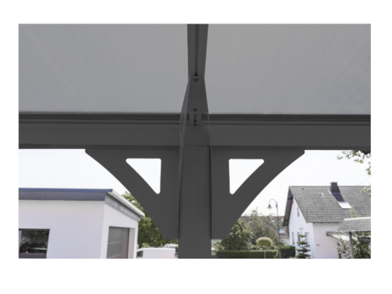 WESTMANN Flachdach Carport 305x503x232 anthrazit 15m²