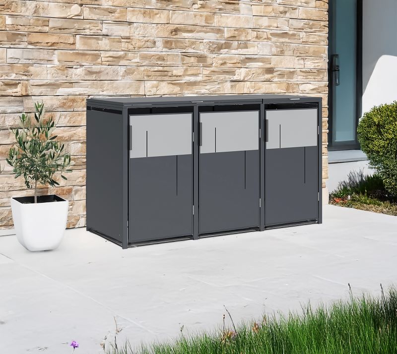 WESTMANN Mülltonnenbox 3er Tonus 3