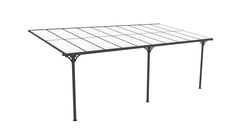 WESTMANN Alu Terassenüberdachung Bruce 617 schwarz