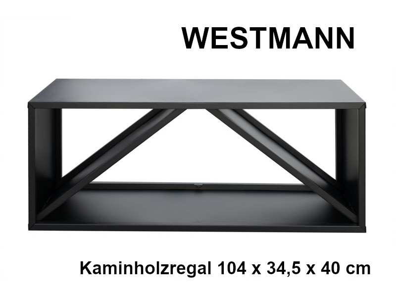 WESTMANN Kaminholzregal 104x34,5x40 cm schwarz