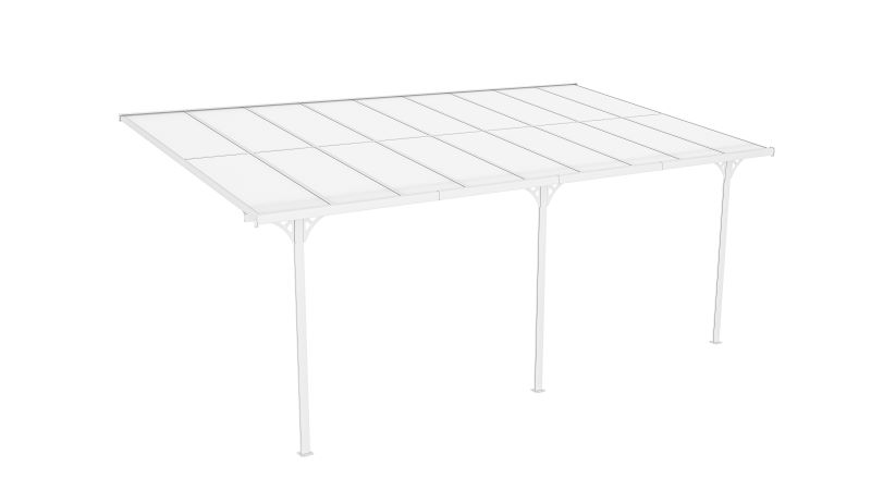 WESTMANN Alu Terassenüberdachung Bruce 556 weiß