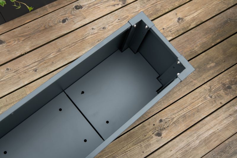 WESTMANN Metall Pflanzkübel Talus XL Anthrazit