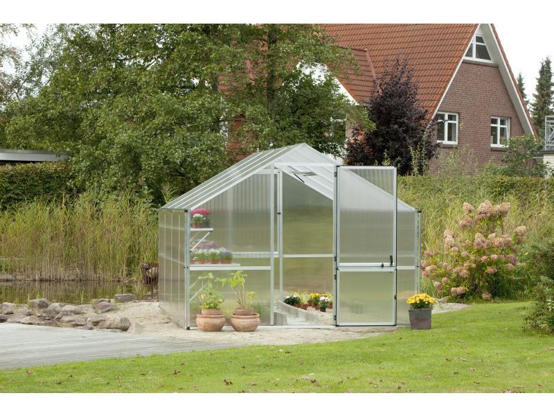 KGT Gewächshaus LILIE IV Alu BLANK - 297 x 429 cm - 10mm Vergl.