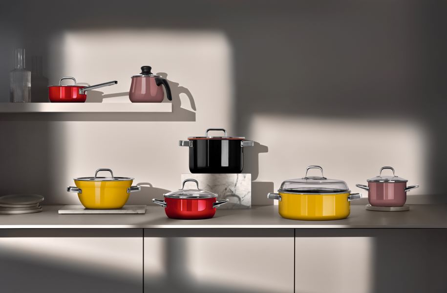 WMF Fusiontec Essential Pro, Topf-Set, 4-teilig, Passion Red