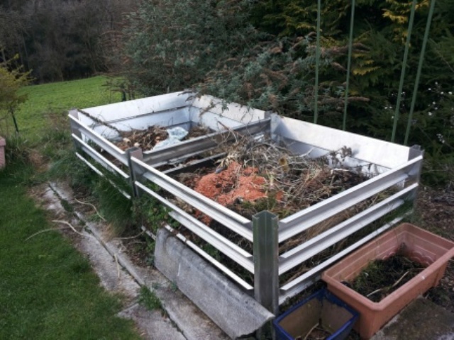 KOMPOSTER Anbauteil 120 x 120 x 80 aus witterungsbeständigem Aluminium, Metall