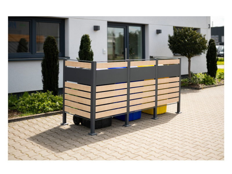 WESTMANN PLANUM 120 3er Mülltonnenverkleidung 240l Holzoptik