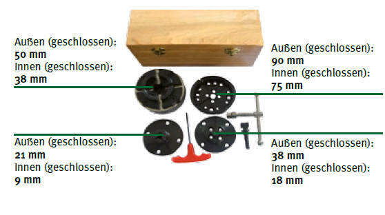 HOLZSTAR 4-Backenfutter PROFI-SET M33x3,5