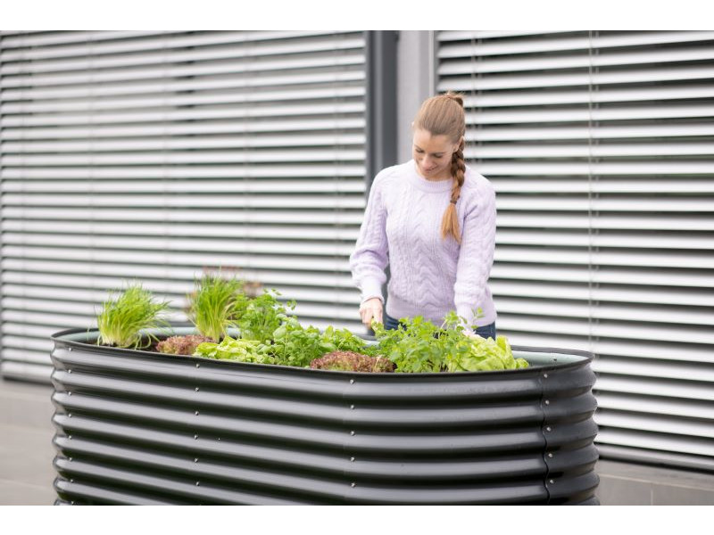 WESTMANN Hochbeet Metall Oval 240x80x82 cm anthrazit