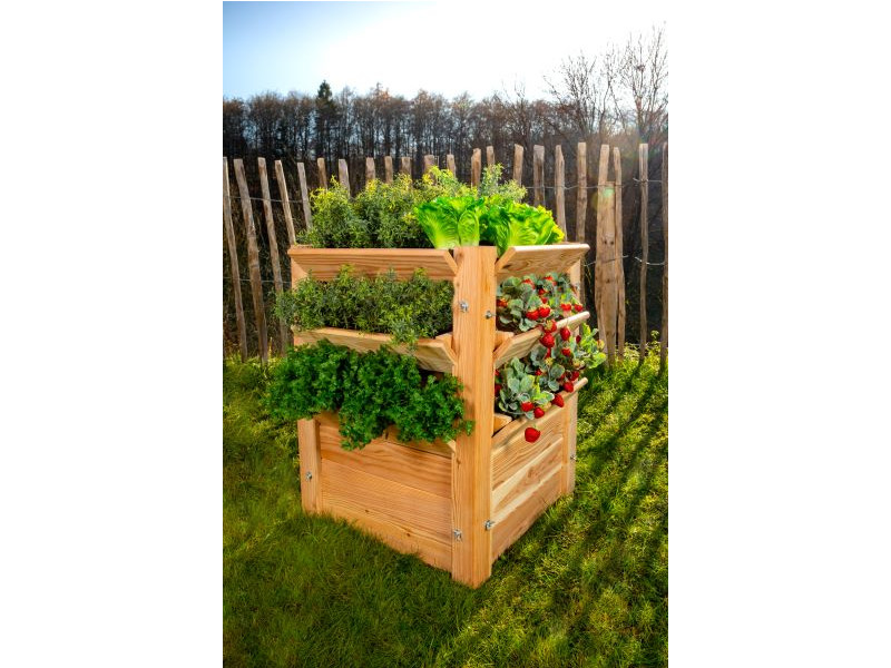 WESTMANN Premium Hochbeet Lärche 65x65x73 cm natur