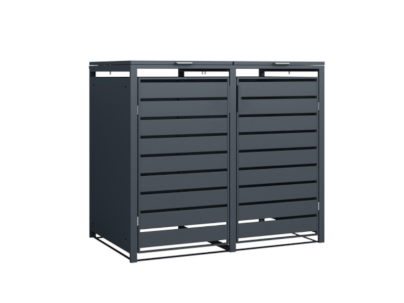 WESTMANN KUBUS 2er Mülltonnenbox anthrazit