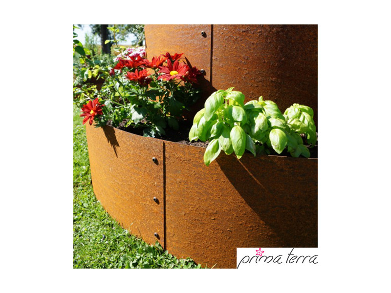 PRIMA TERRA Pflanzenpyramide Metall Edelrost d=80cm