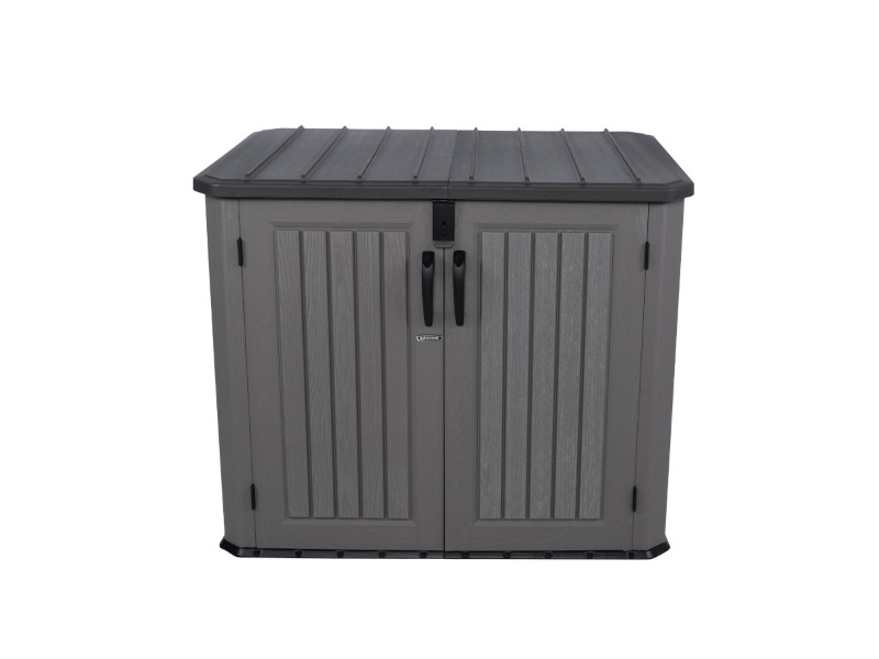 LIFETIME Gartenbox Mülltonnenbox Kunststoff 2x240l grau